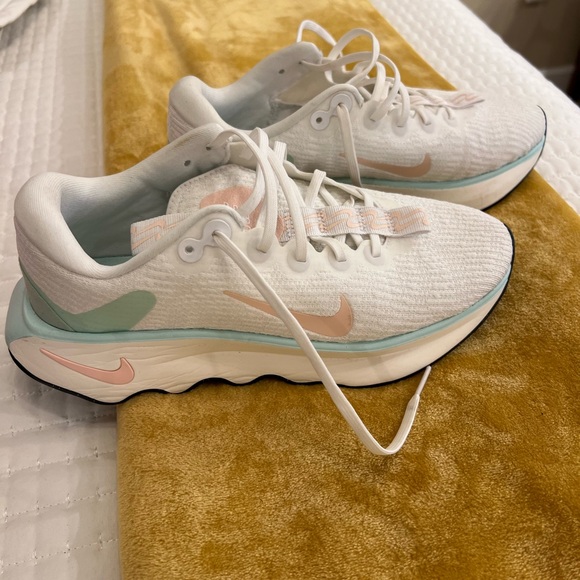 Nike Shoes - Nike Women's White Peach Mint Athletic Walking Sneaker